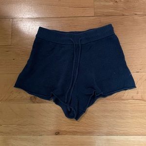 Cotton Waffle Sweater Pull On Short